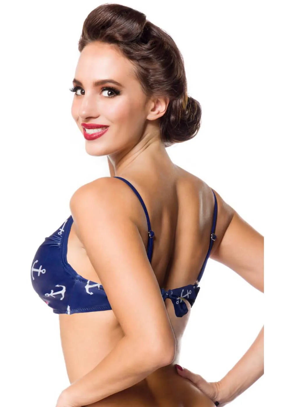 Belsira Summer Anchor Bikini Top Blue