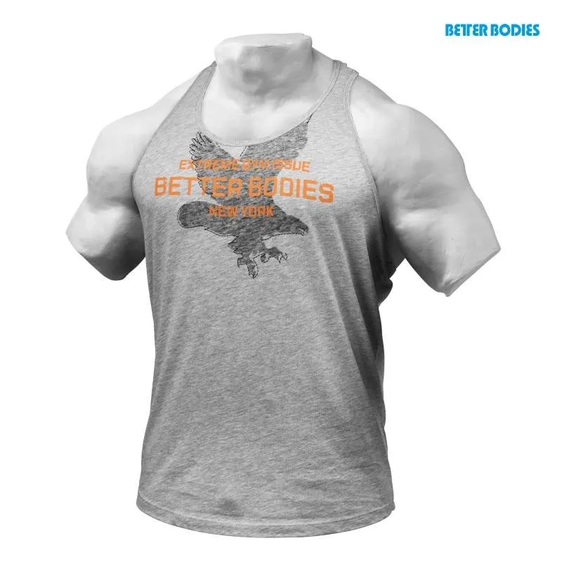 Better Bodies Front Printed T-Back - Grey Melange