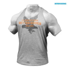 Better Bodies Front Printed T-Back - Grey Melange