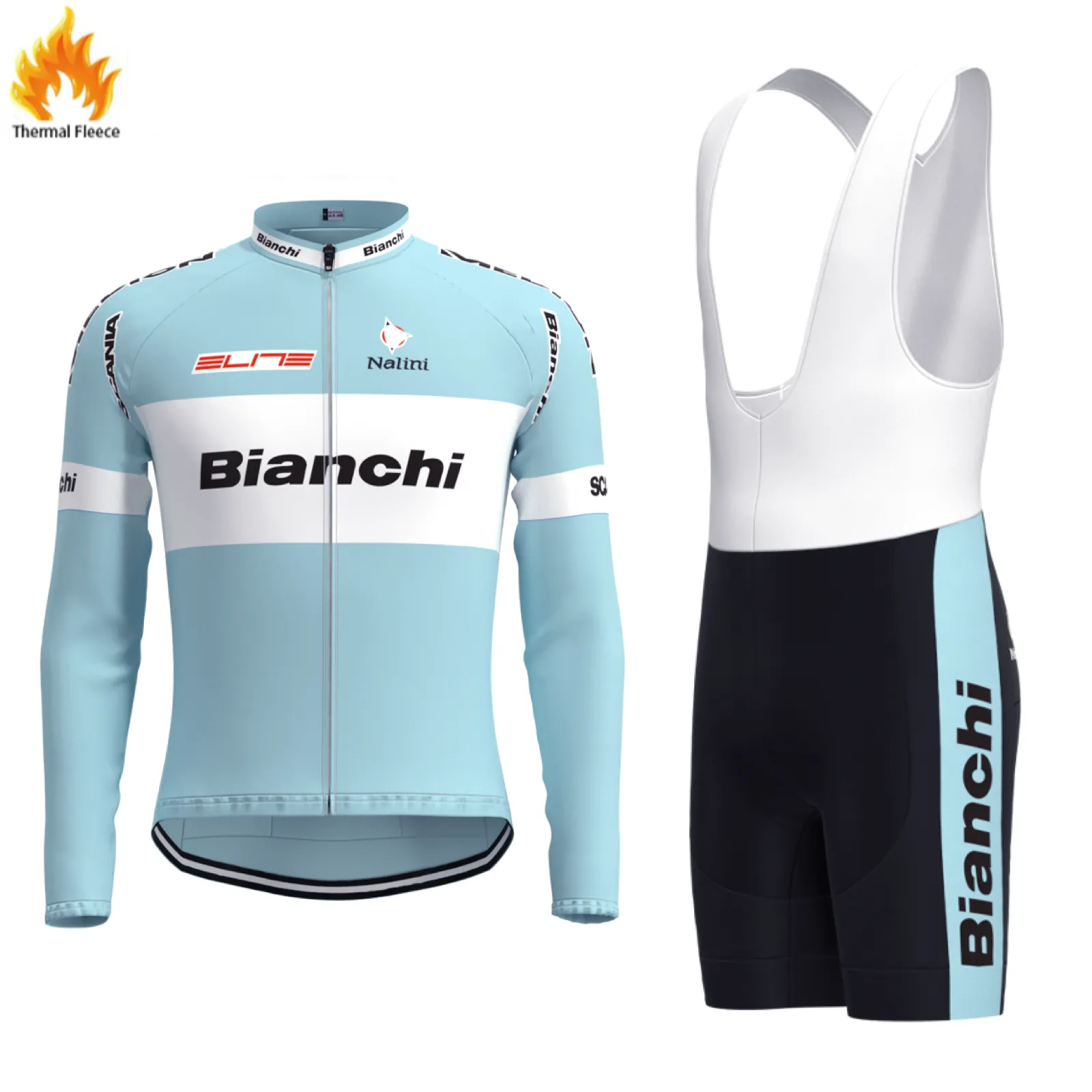 Bianchi Thermal Jacket & Bib Set