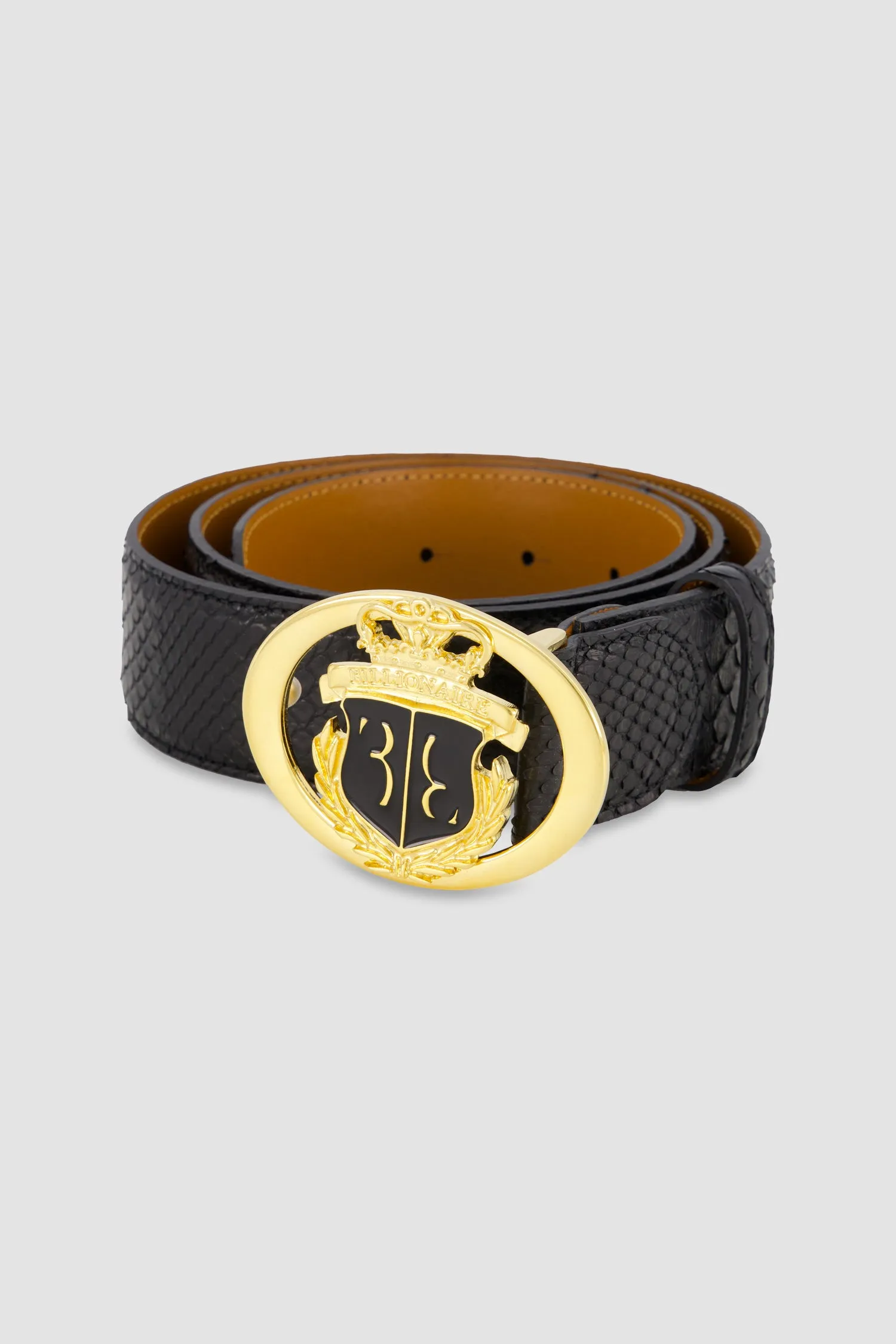 Billionaire Black Python Belt