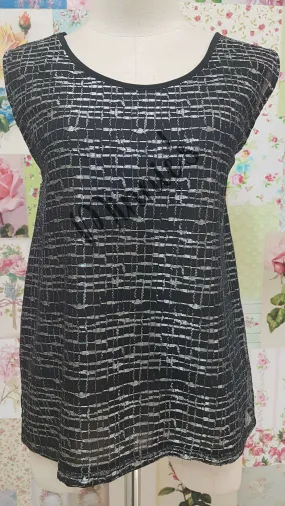 Black & Silver Top BK0506