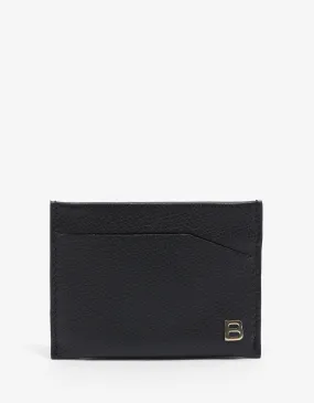 Black 'B' Badge Grain Leather Card Holder