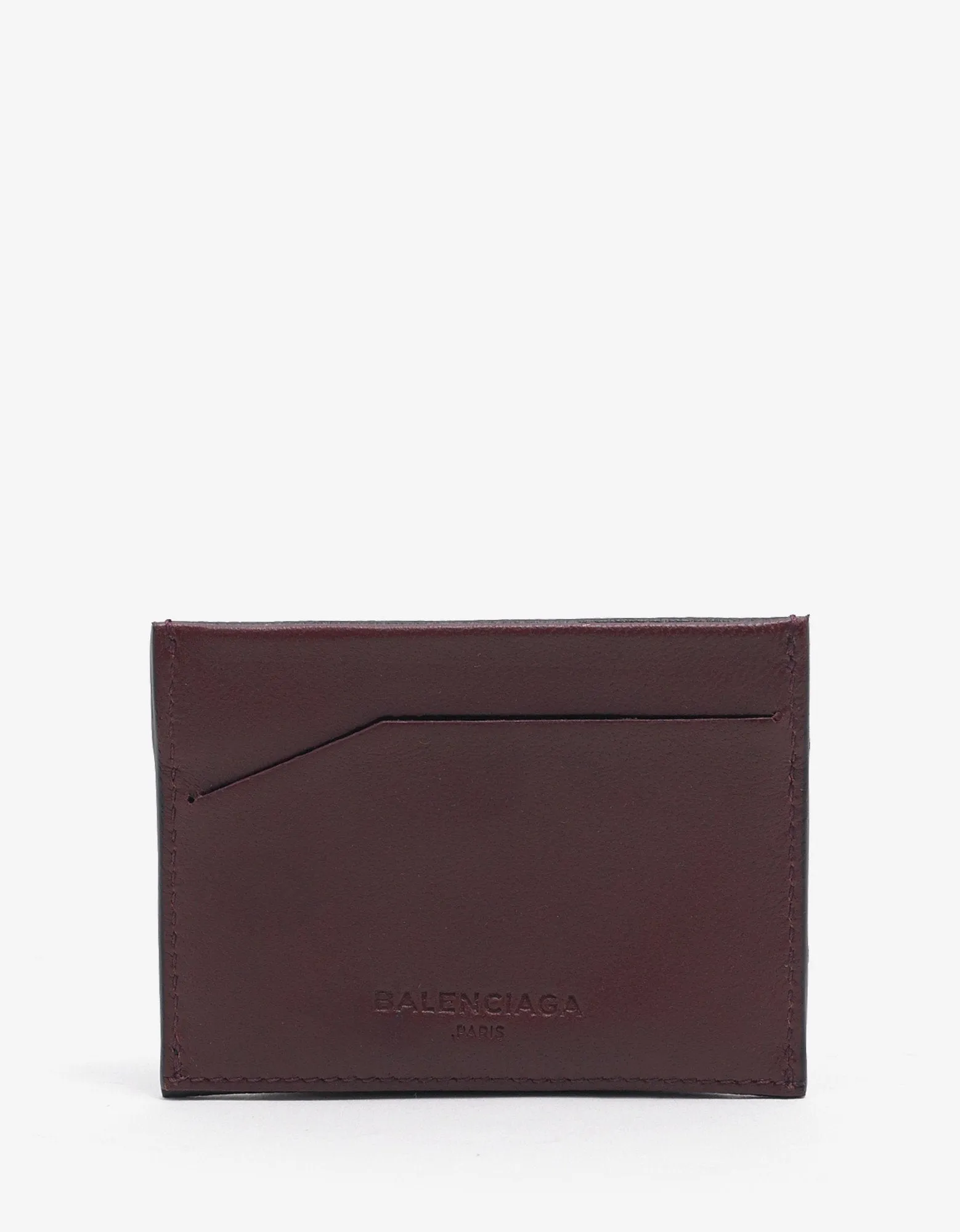 Black 'B' Badge Grain Leather Card Holder