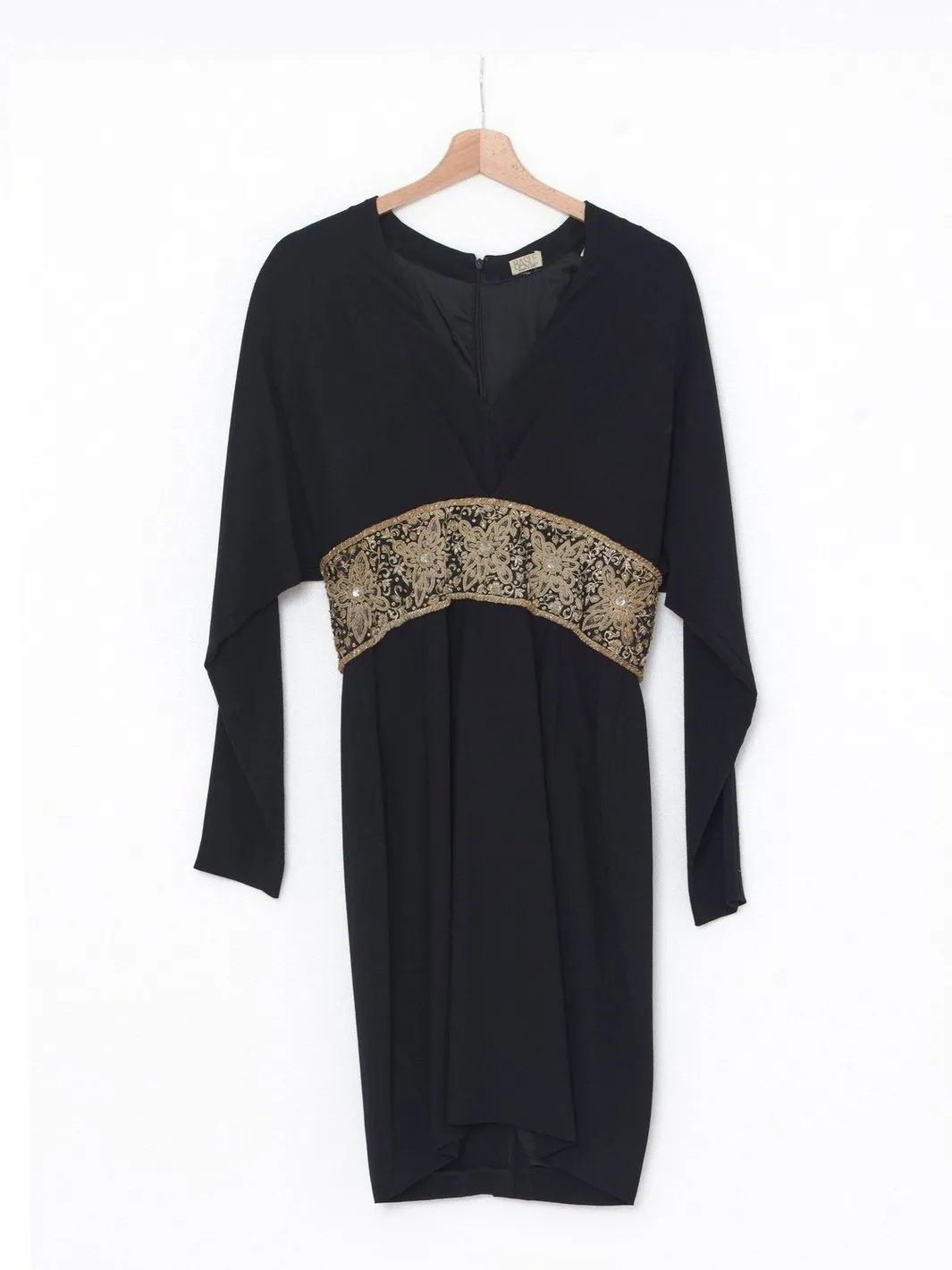 Black Basile dress with waistband