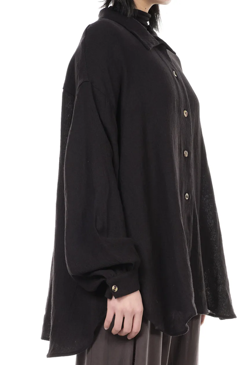 Black Cotton Blouse