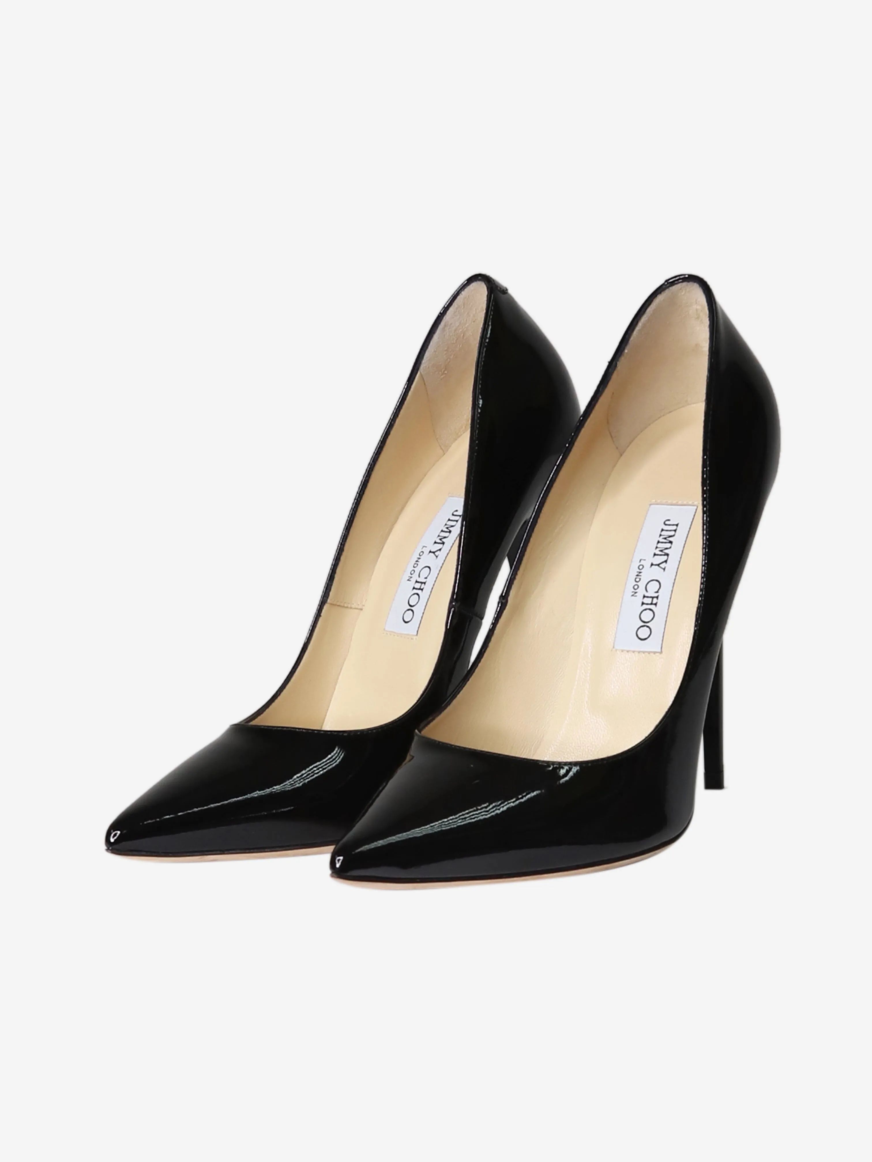 Black patent leather pumps - size EU 40