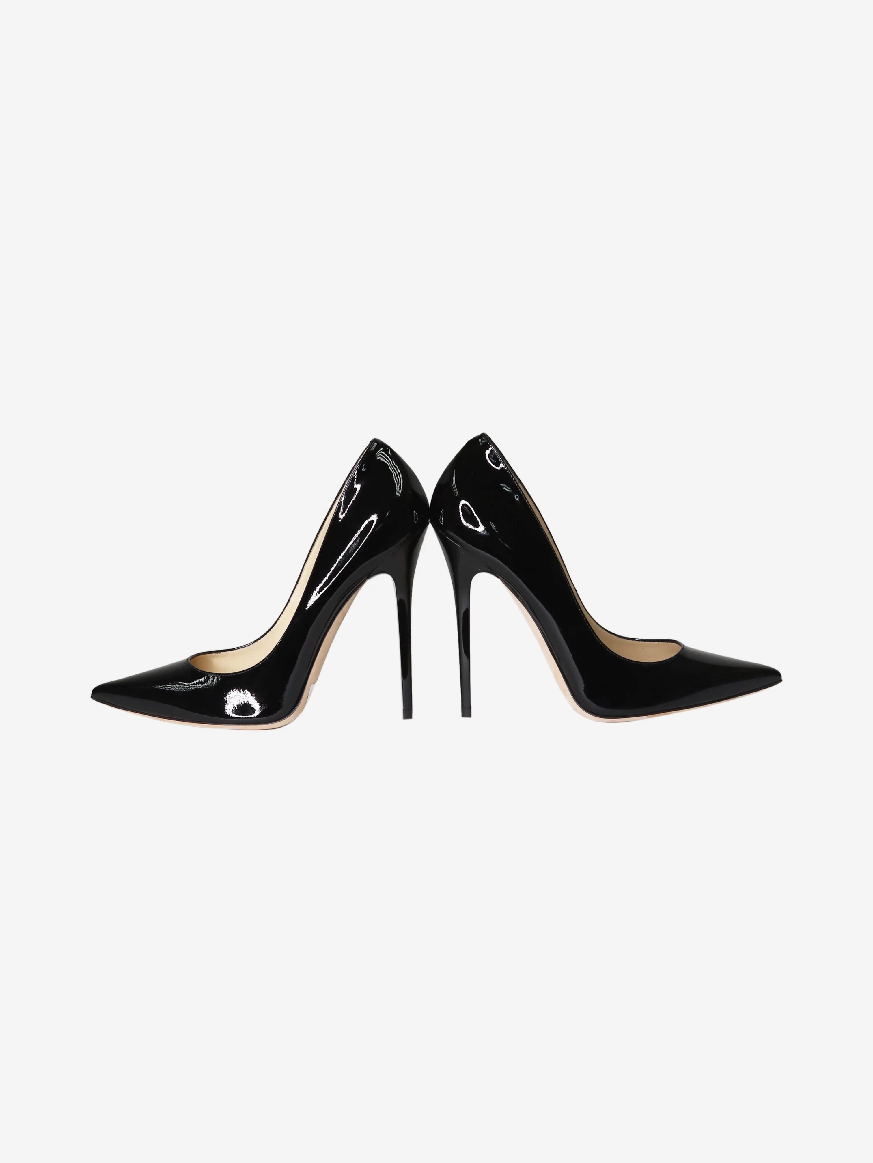 Black patent leather pumps - size EU 40