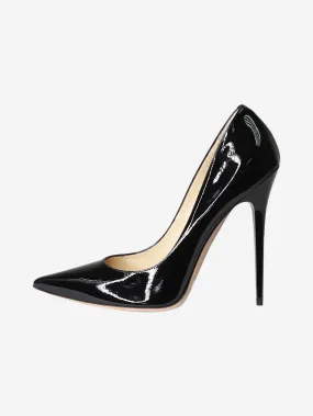 Black patent leather pumps - size EU 40