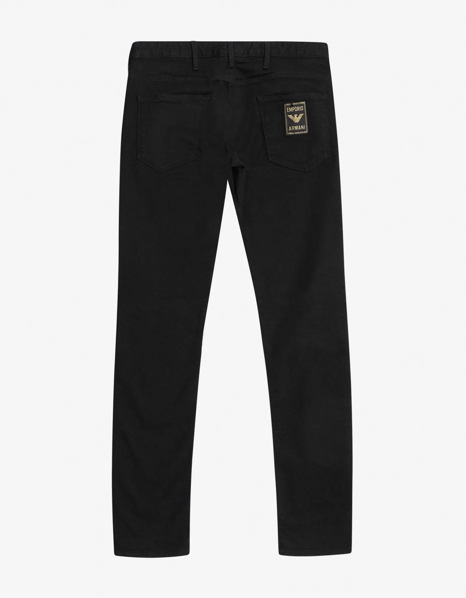 Black Slim Fit Logo Patch Jeans