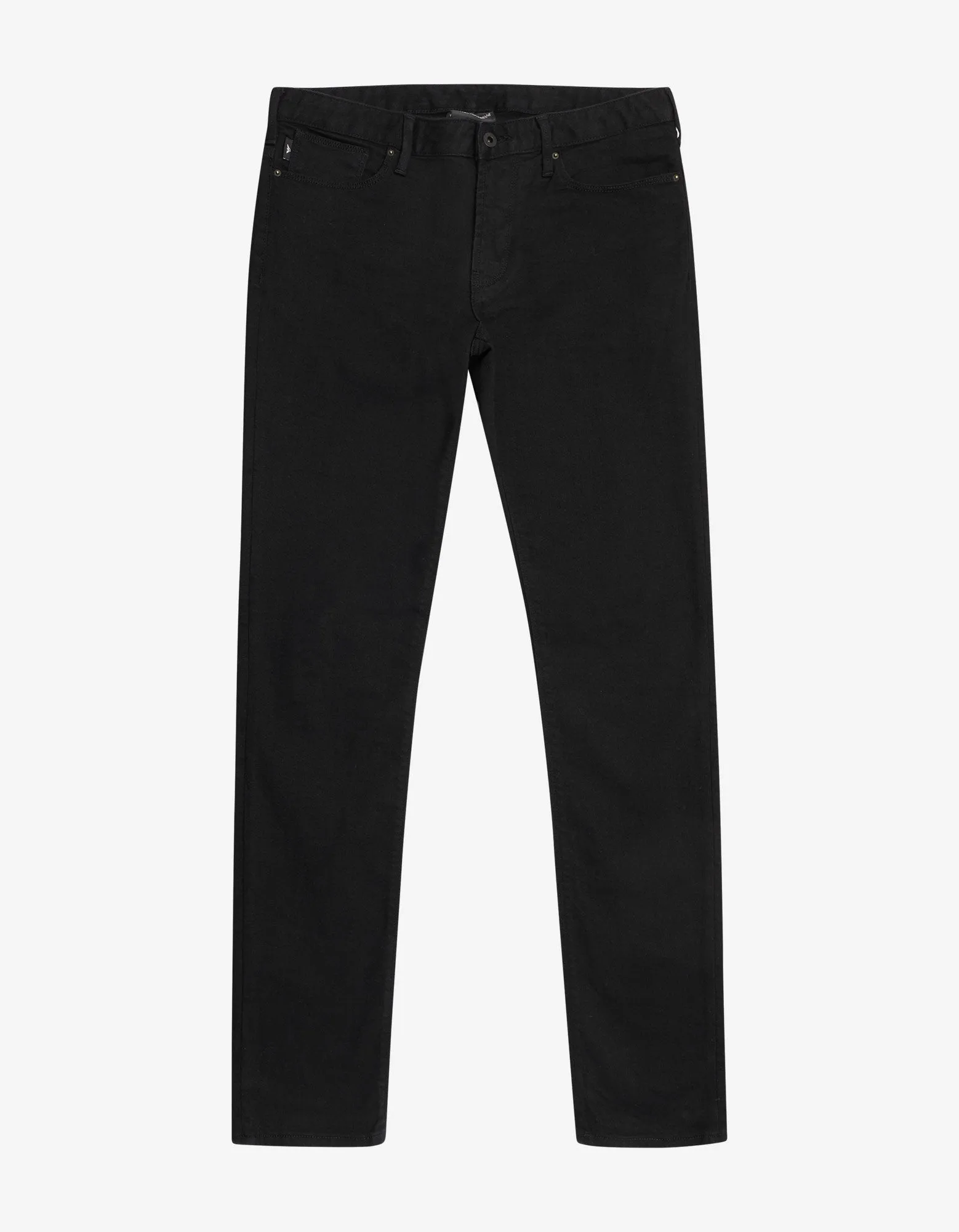 Black Slim Fit Logo Patch Jeans