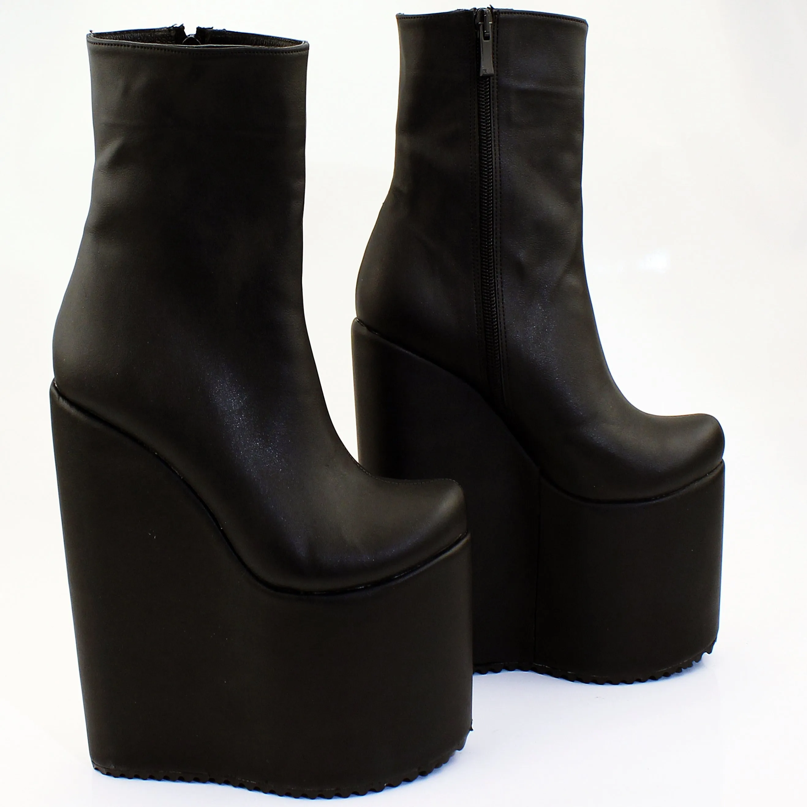 Black Wedge Platform Boots