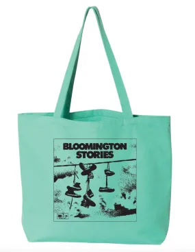 Bloomington Stories Podcast Tote Bag - Sea Glass Green