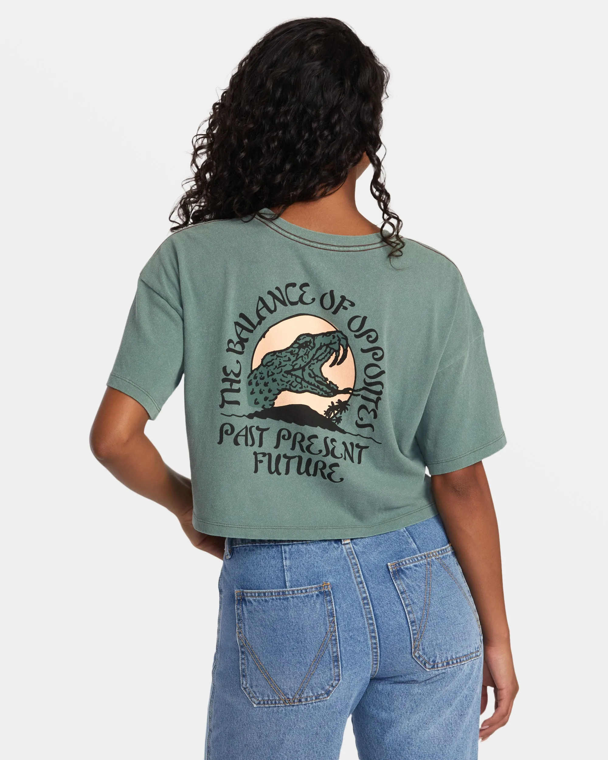 Boyfriend Crop Tee 2 T-Shirt - Jade