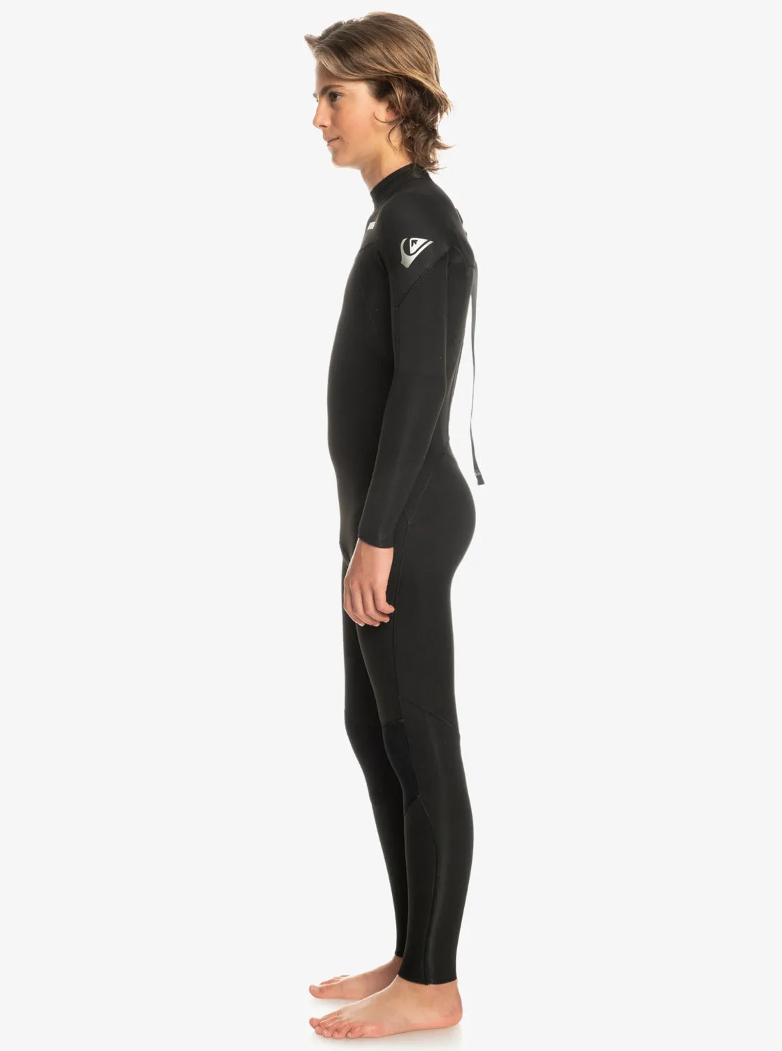 Boys 8-16 3/2mm Everyday Sessions Back Zip Wetsuit - Black