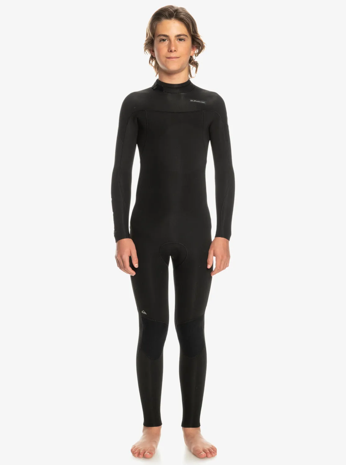 Boys 8-16 3/2mm Everyday Sessions Back Zip Wetsuit - Black