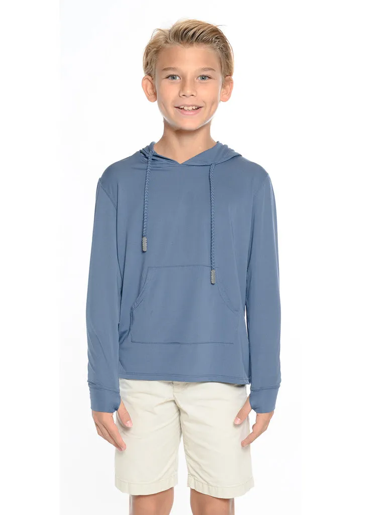 Boys Long sleeve solid color Hoodies