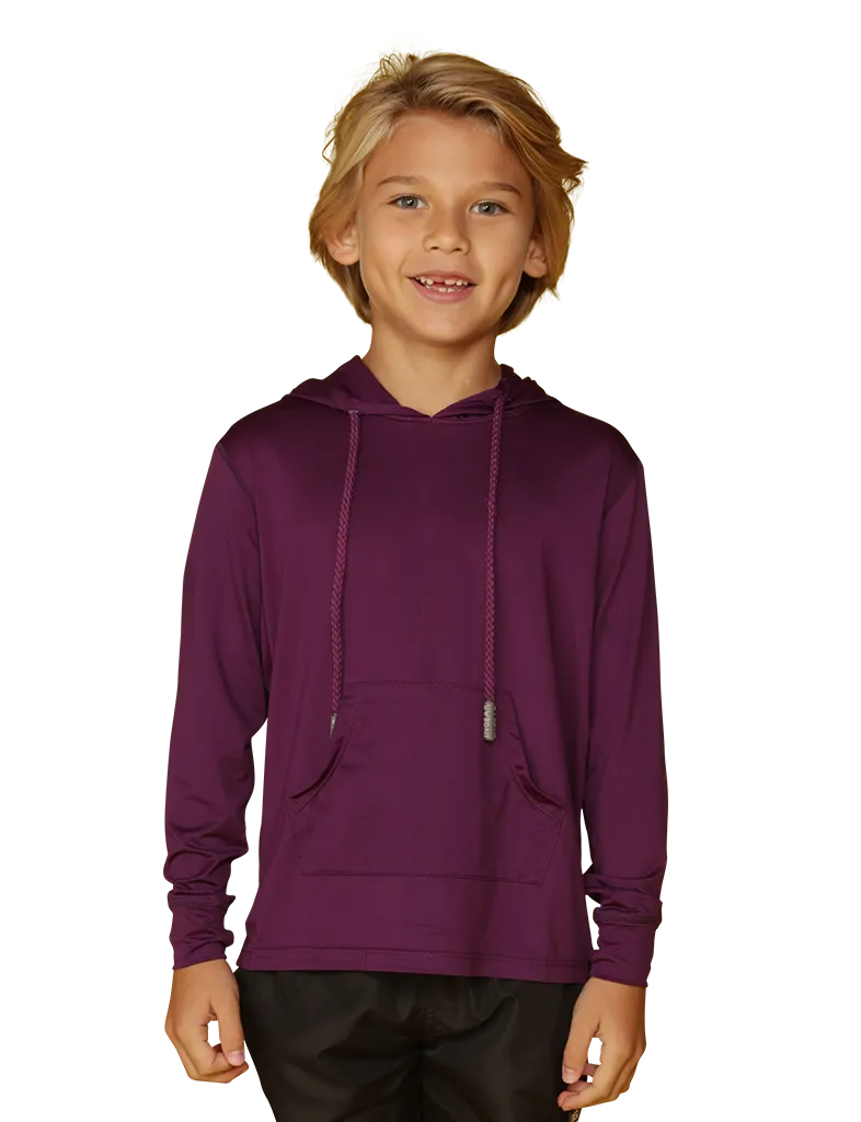 Boys Long sleeve solid color Hoodies