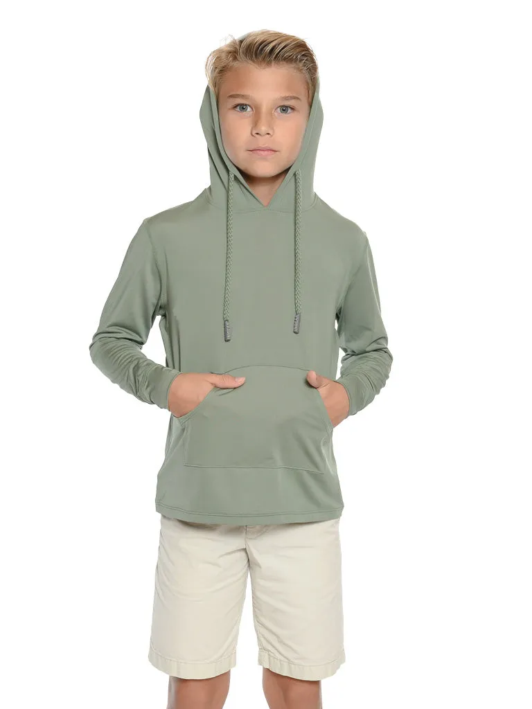 Boys Long sleeve solid color Hoodies