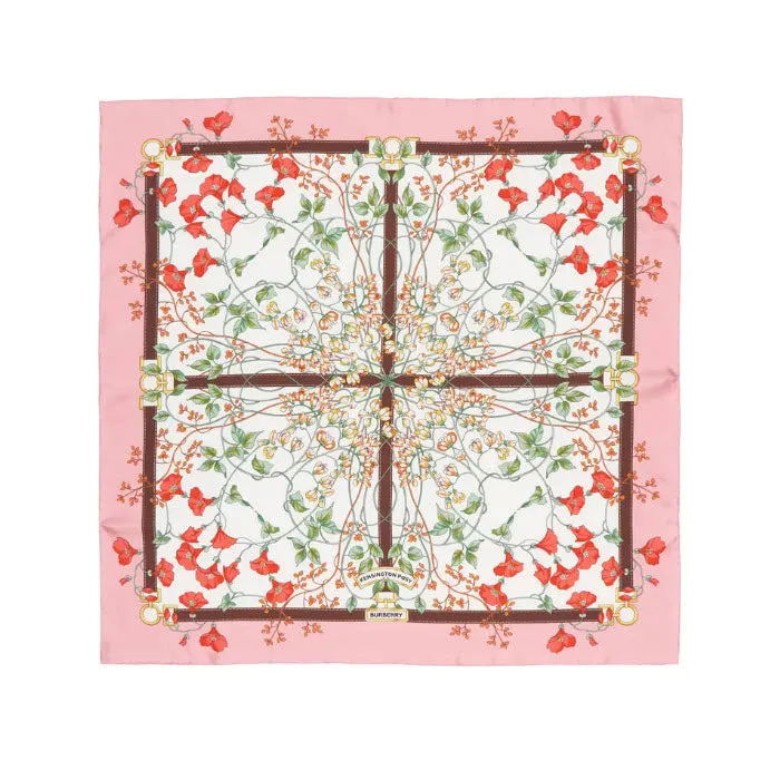 Burberry Ken Floral Print Silk Scarf