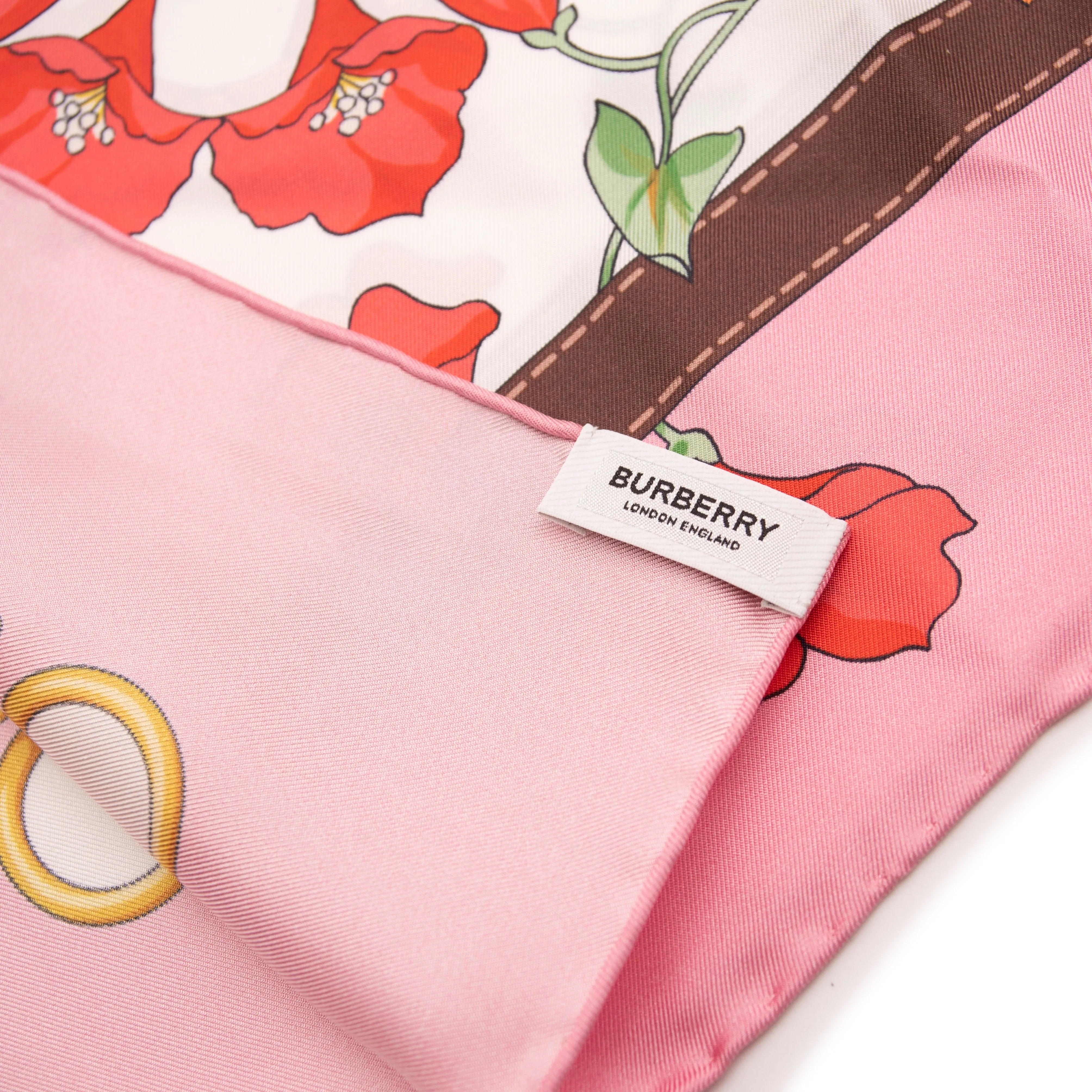 Burberry Ken Floral Print Silk Scarf