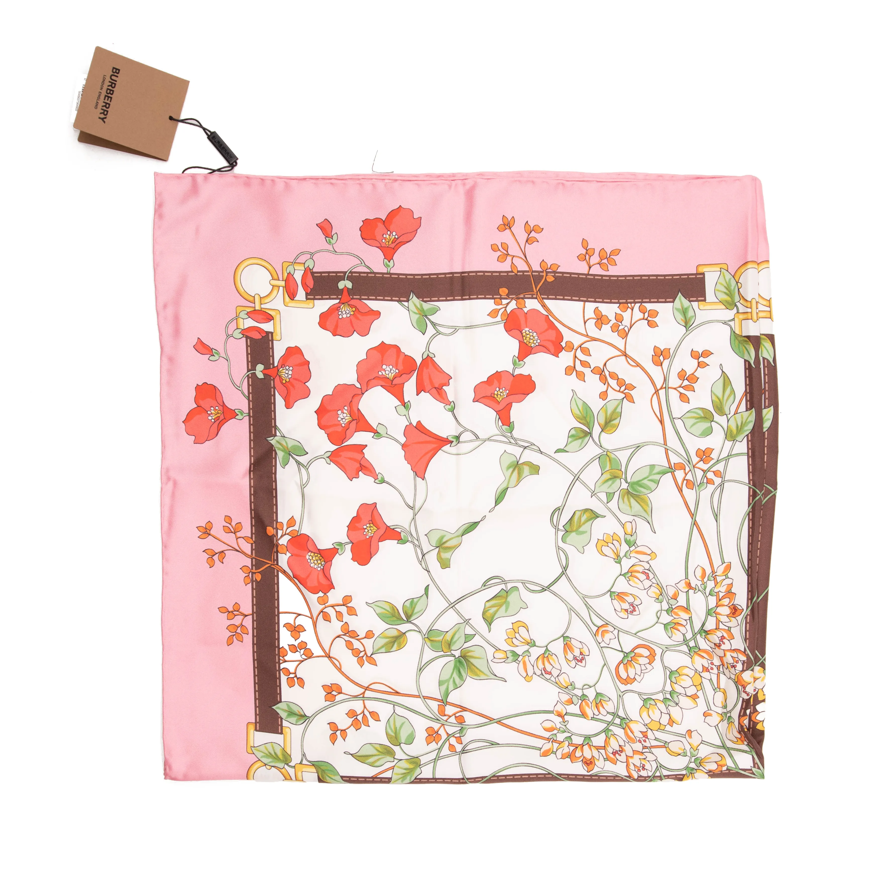 Burberry Ken Floral Print Silk Scarf