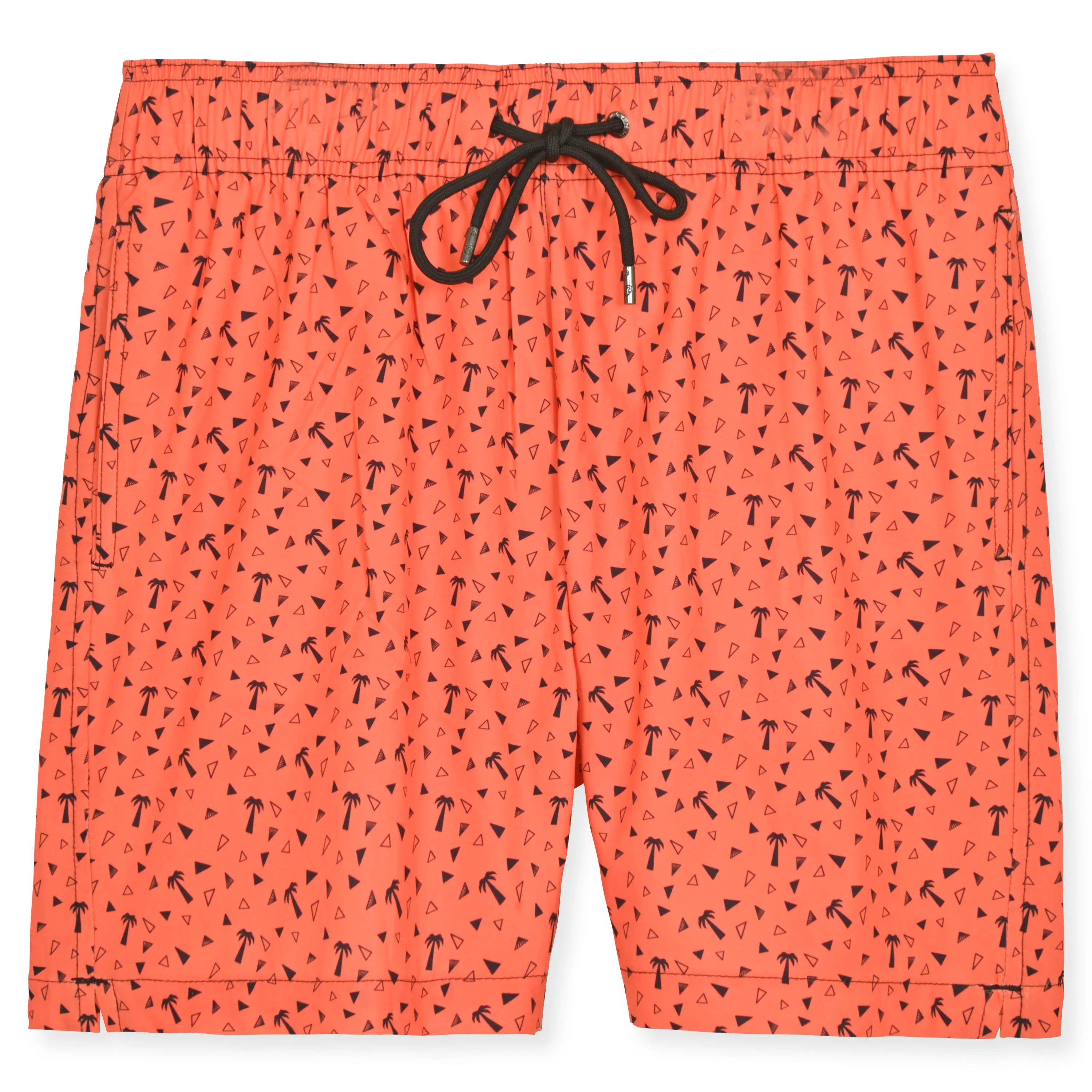 Burnt Orange Abstract Palms Swim Trunk