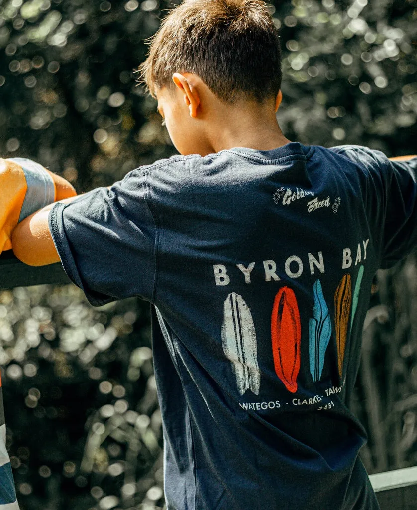 Byron Bay Boards Boys Tee | Navy