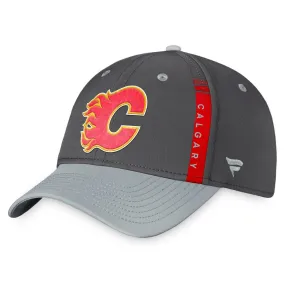 Calgary Flames Fanatics Branded Authentic Pro Home Ice Flex Hat - Charcoal/Gray