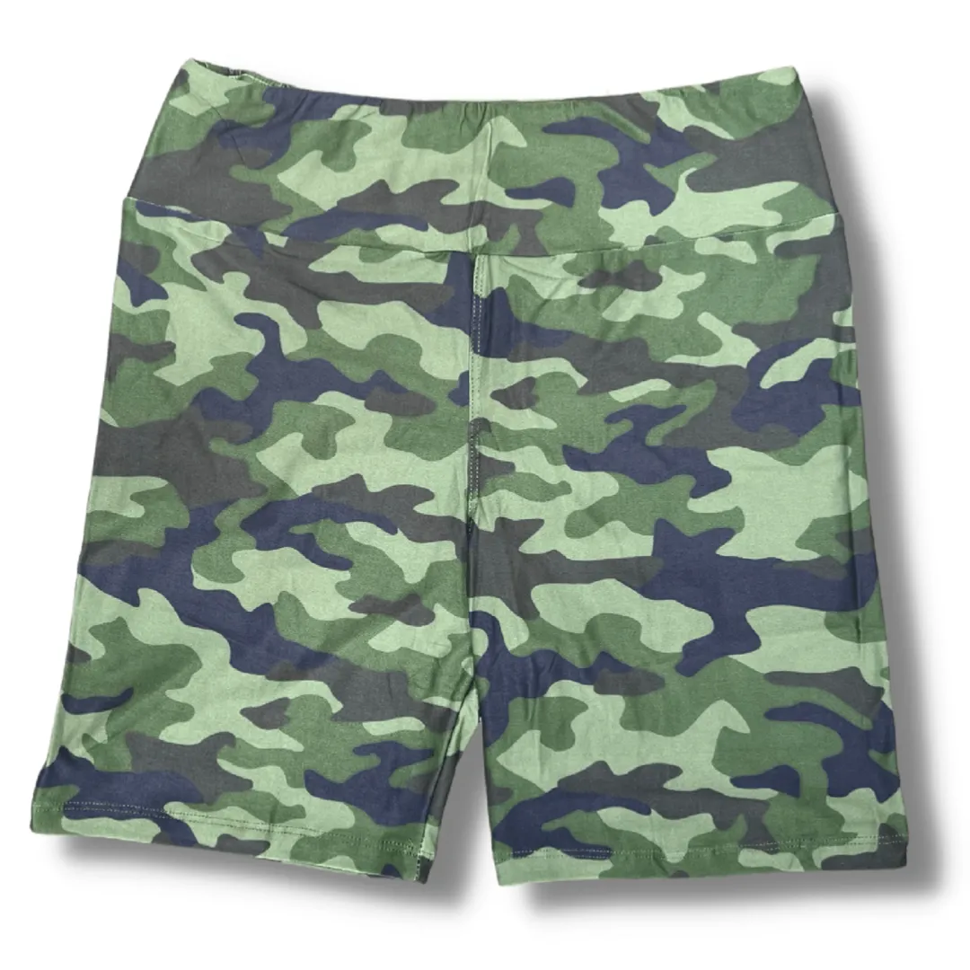 Camo in Girl's Biker-Slip Shorts