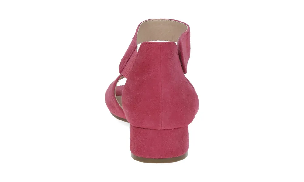 Caprice - Carla Suede Low Block Heel Fucshia