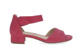 Caprice - Carla Suede Low Block Heel Fucshia