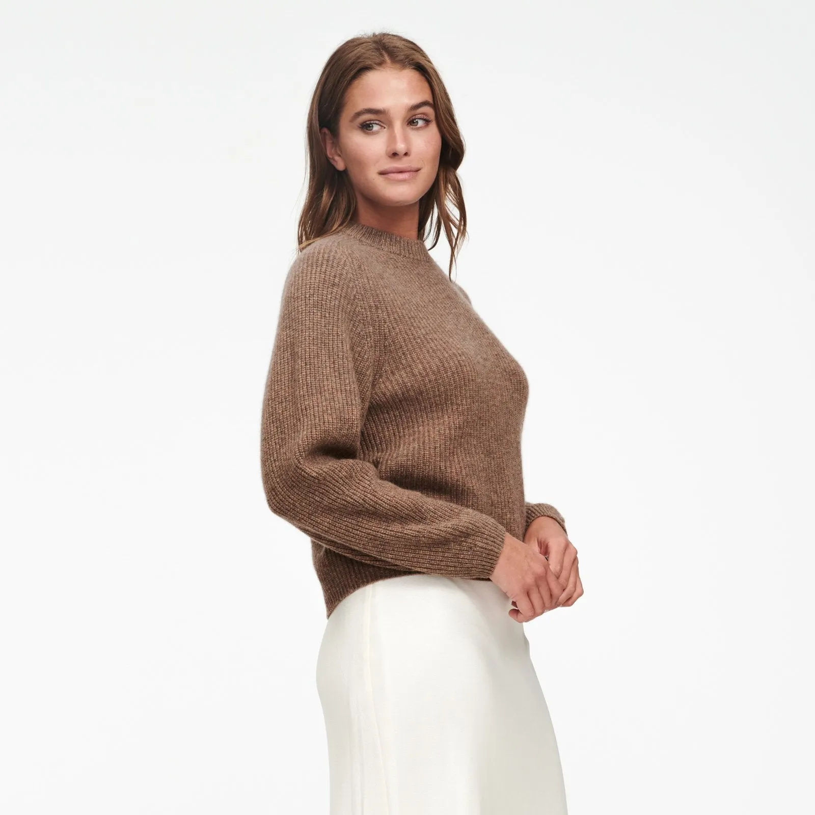 Cashmere Ribbed Mockneck Sweater