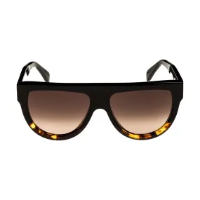 CELINE FLATTOP TWO TONE SHIELD SUNGLASSES