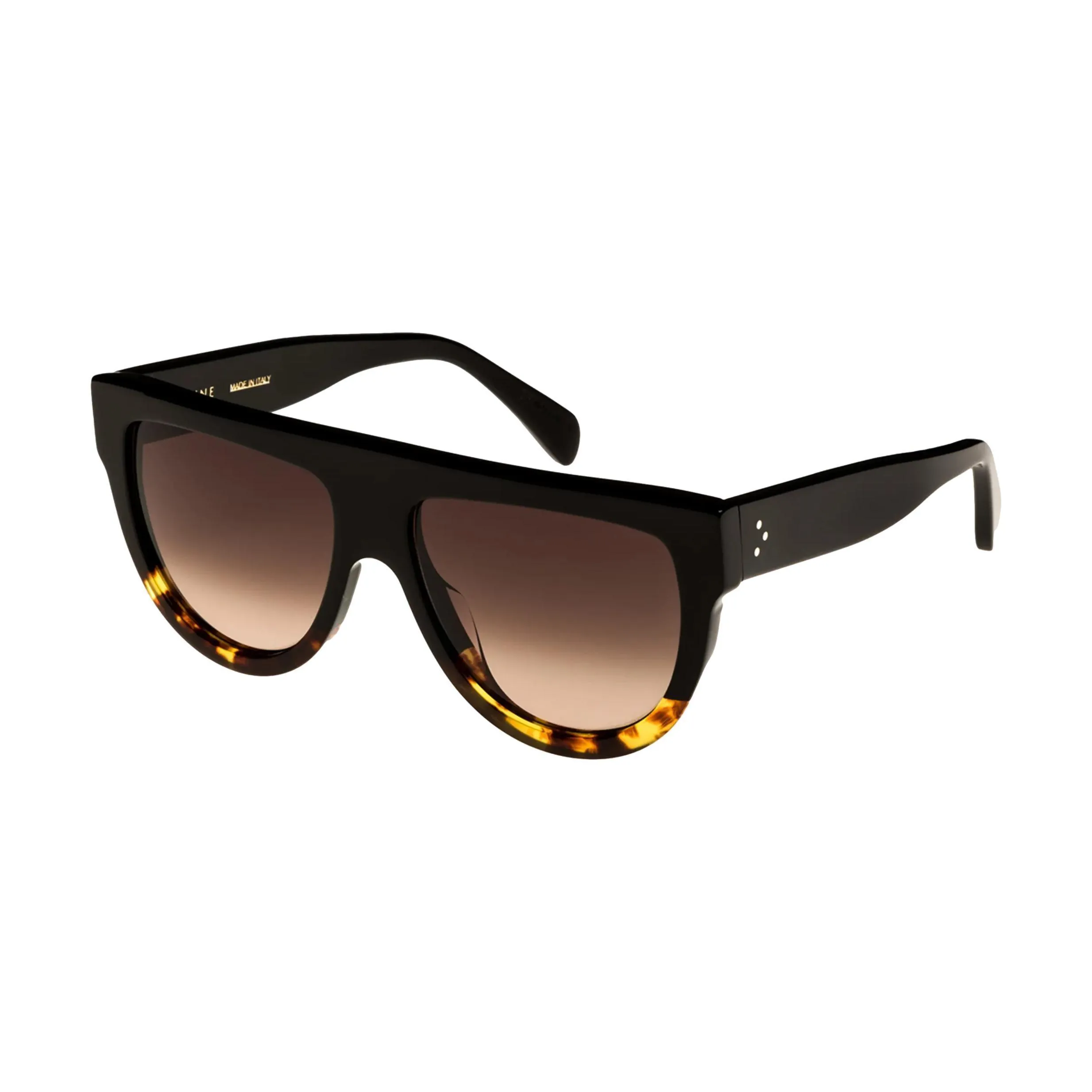 CELINE FLATTOP TWO TONE SHIELD SUNGLASSES