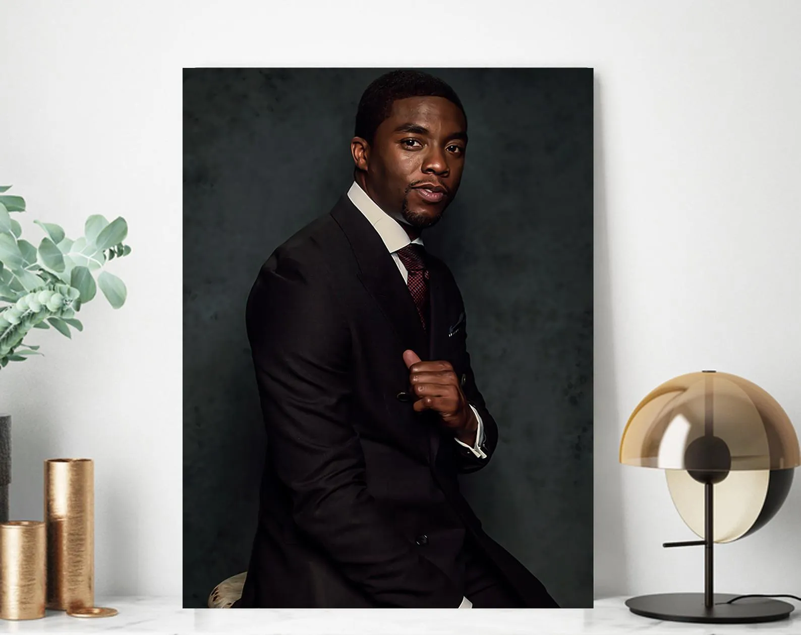 Chadwick Boseman Poster, Black Panther Canvas Rolls, Custom Canvas, Home decor, Wall Hanging, Hollywood Actor Chadwick Boseman Poster