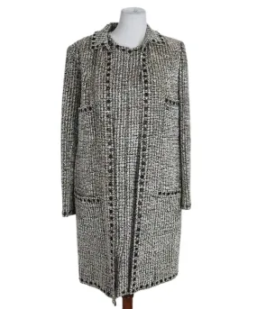 Chanel Black & White Wool Dress Set sz 12