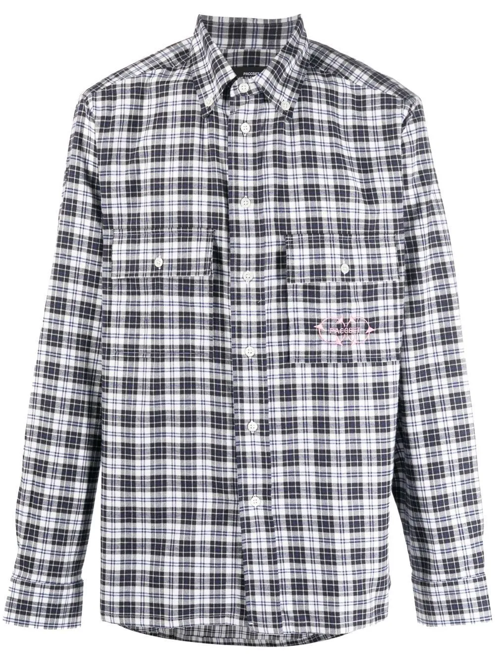 Checked Graphic-Print Shirt