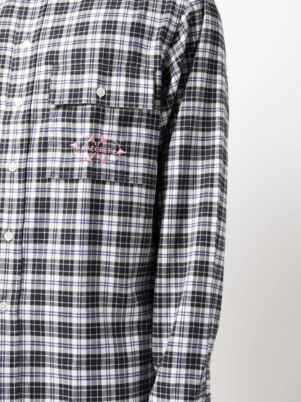 Checked Graphic-Print Shirt