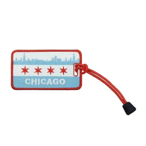 Chicago Skyline Flag Luggage Tag