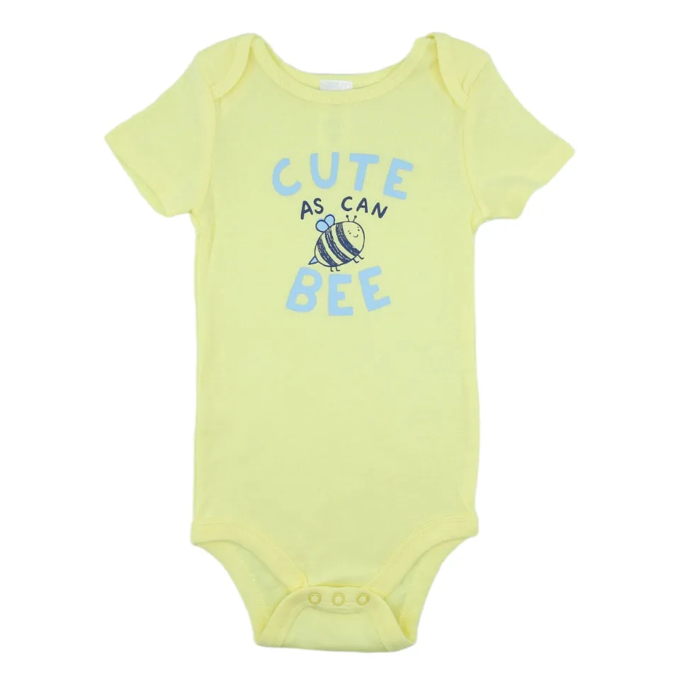 Children King Cotton Graphic Print Half Sleeves Romper - Cute As Can Bee