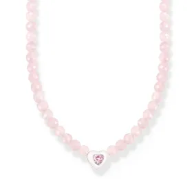 Choker Heart With Pink Pearls