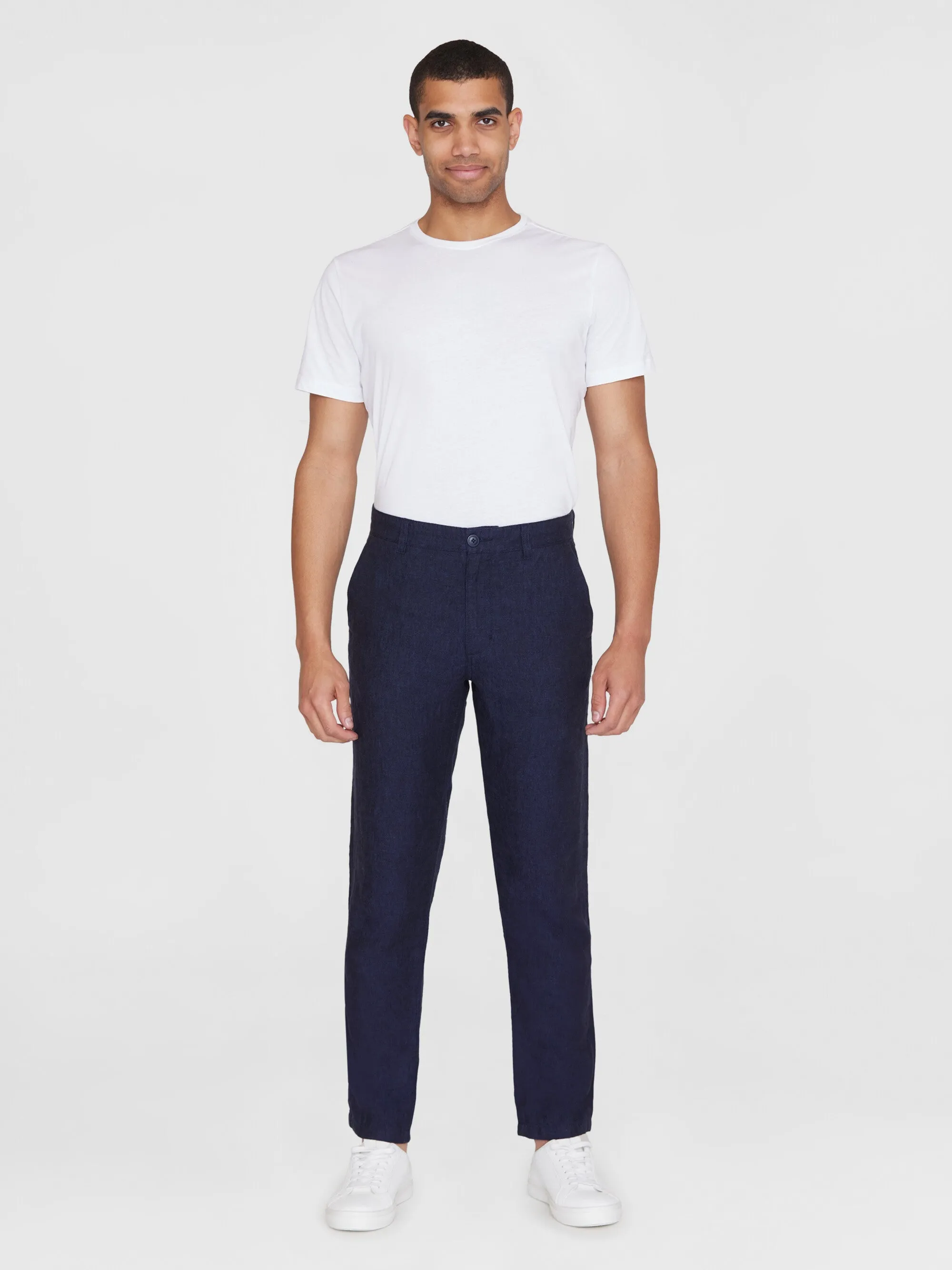 CHUCK regular linen pants - GOTS/Vegan - Total Eclipse