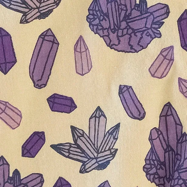 classic single layer blanket | plum crystals | organic cotton jersey