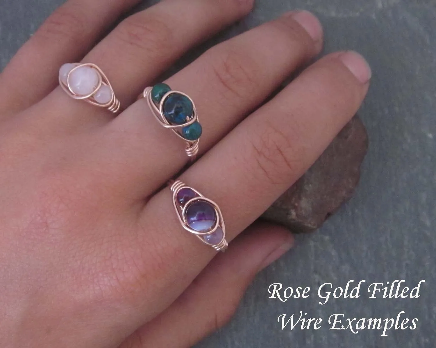 Clear Quartz Wire Wrapped Ring 1pc (Custom Sizes)