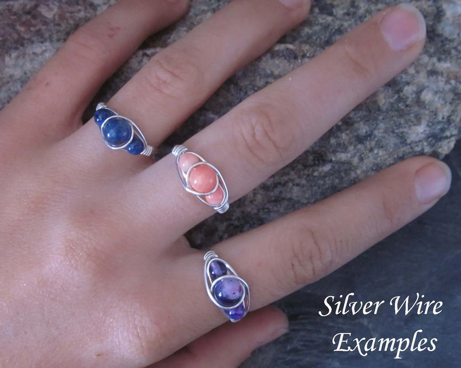 Clear Quartz Wire Wrapped Ring 1pc (Custom Sizes)