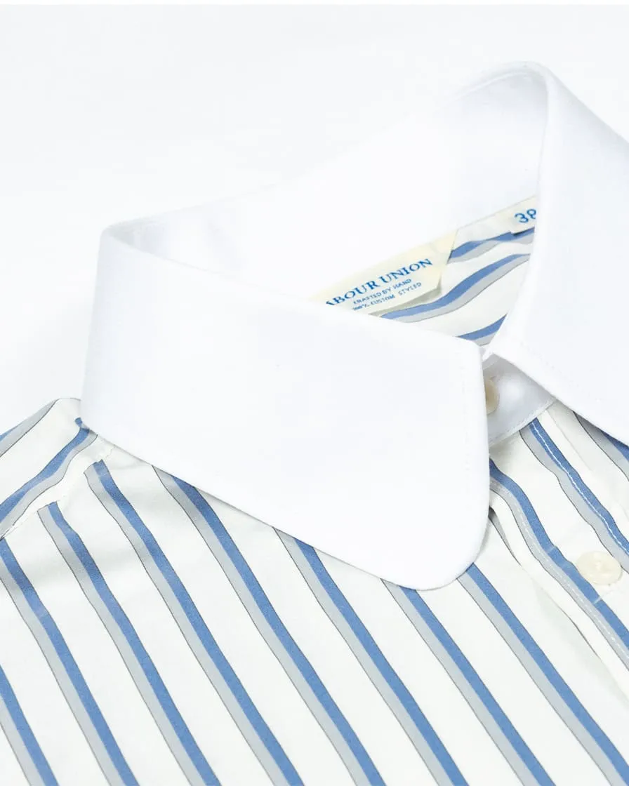 Club Collar Striped Shirt