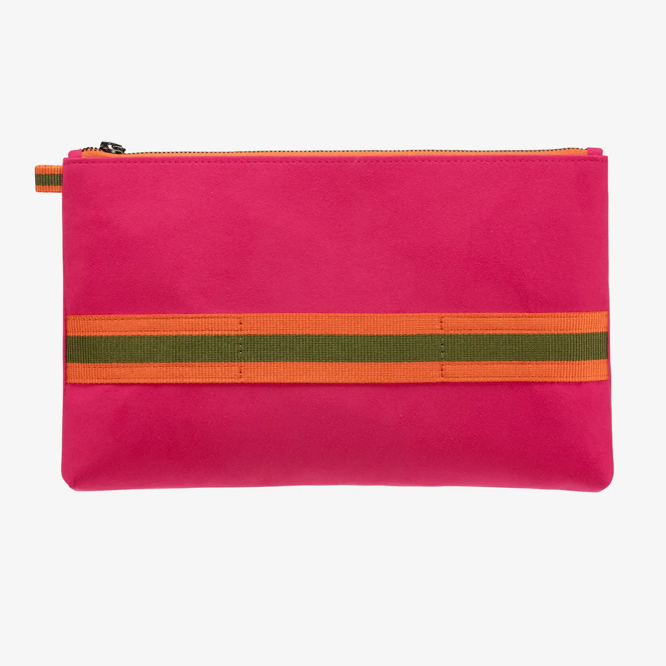 Clutch "Miami Pink" with silver print