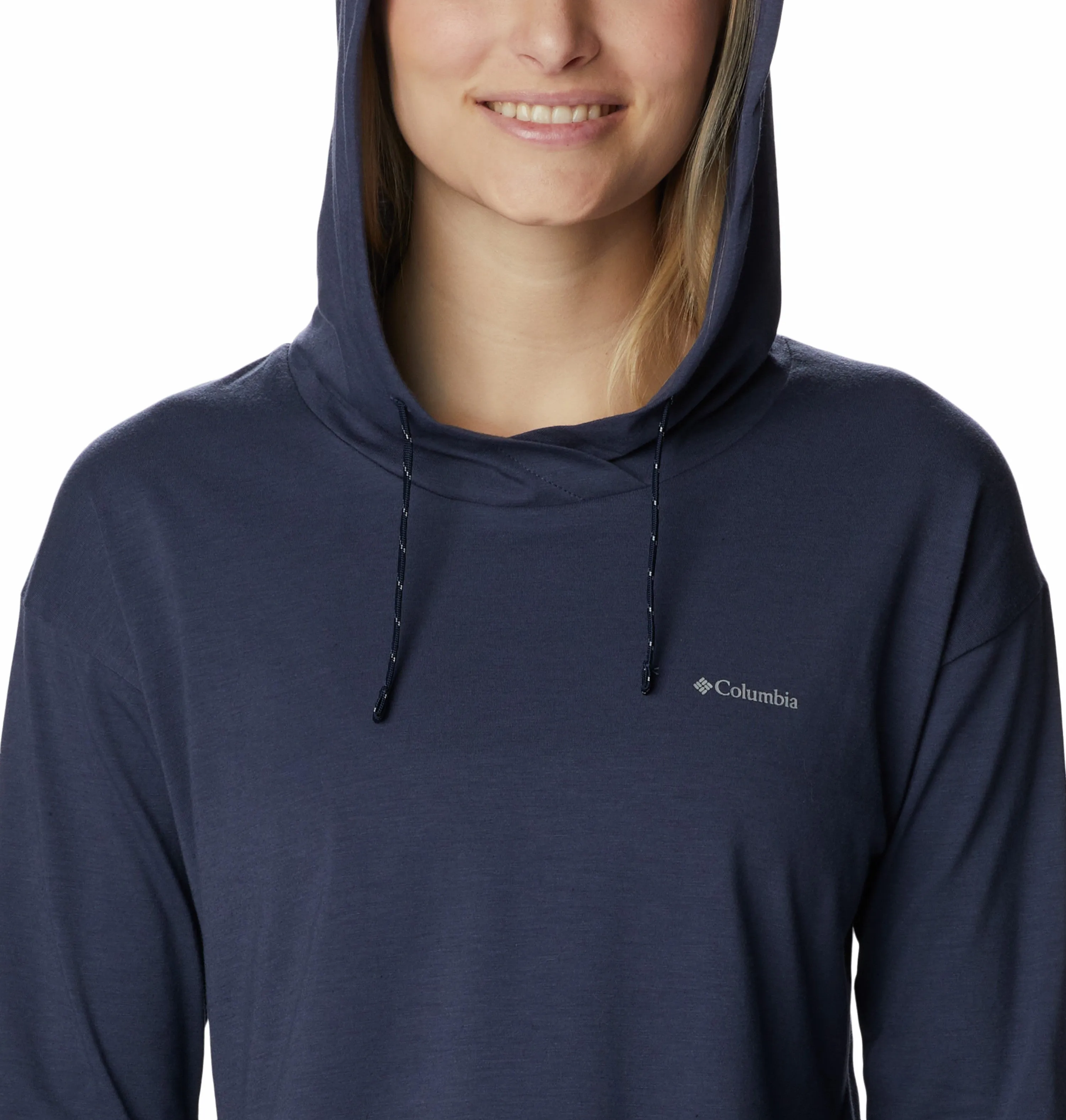 Columbia Ladies Sun Trek Wicking Sun Protection Hooded Pullover -NOCTURNAL