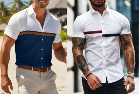 Combo Of 2 Full Sleeve Pure Cotton Stitched Shirt For Men-82